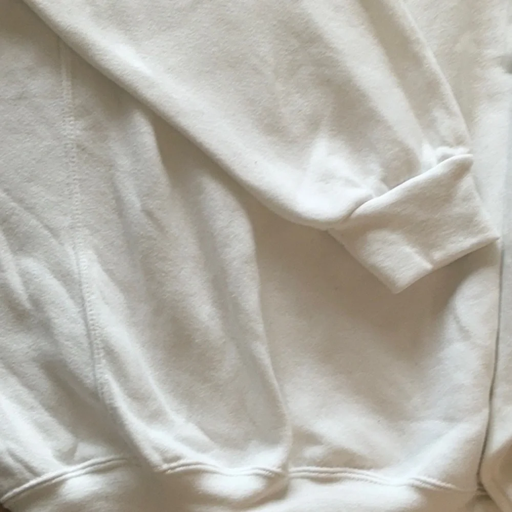 Russell Athletic White Sweater with Purple and Yellow Logo